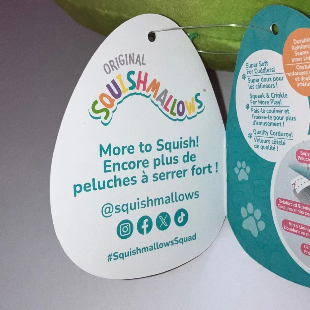Squishmallows Dog Toy Set - Cherry, Celia & Olexa that Squeak and Crinkle 8”‎